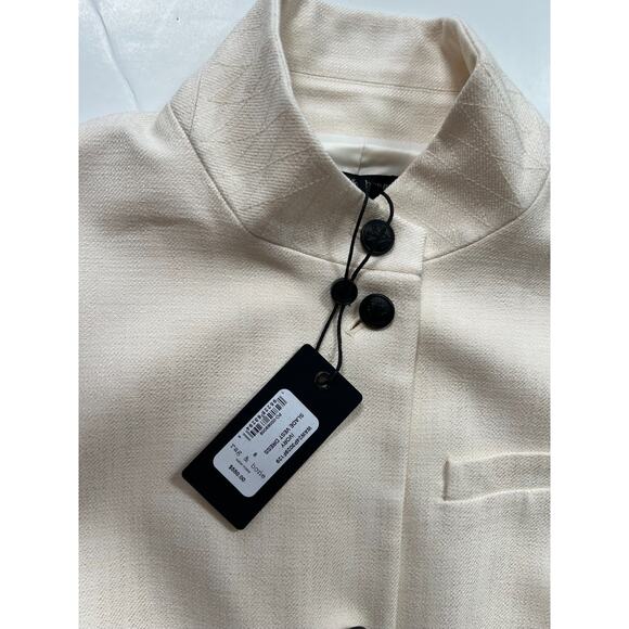 rag & bone Slade Button Front Vest Dress Ivory Women's Size 8 NWT - Picture 6 of 16